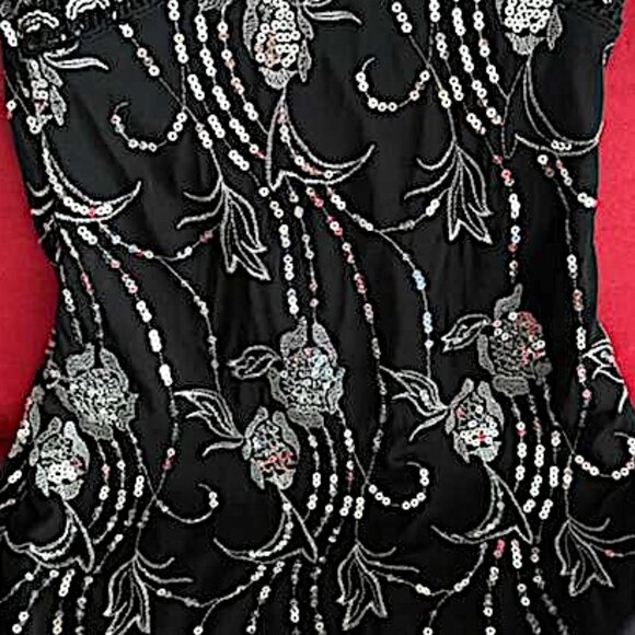 Evita Black Vintage Dress - Handmade Detailing - Picture 9 of 9
